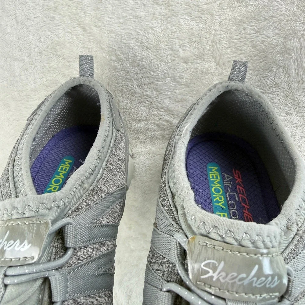 Skechers Gratis Shake It Off Walking Sneakers Shoes Women 8 Gray Casual Comfort